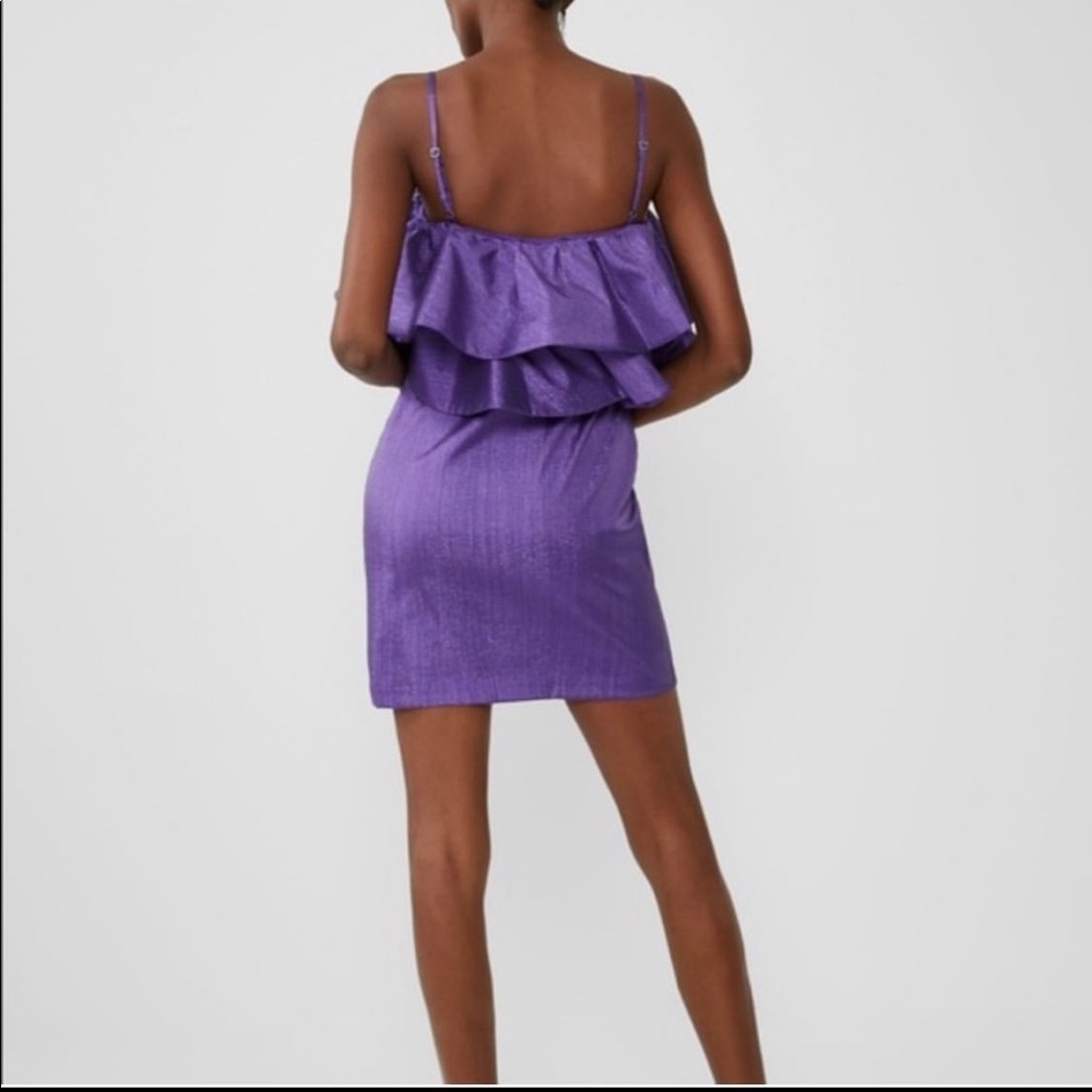 ZARA PURPLE RUFFLE DRESS - Picture 7 of 10